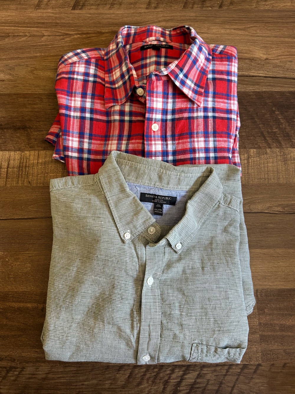 Banana Republic Men's XXL Casual Button-Down Shirts - Lot of 2